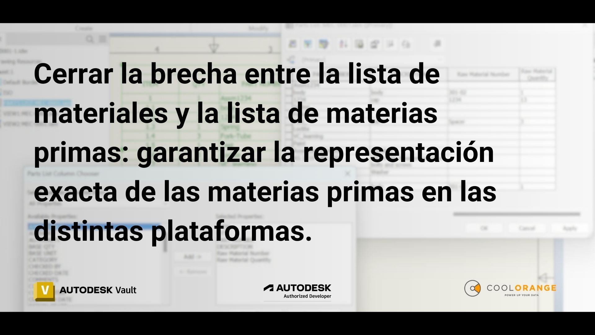 Manipulación de materias primas en los dibujos Bloque de título - Lista de piezas