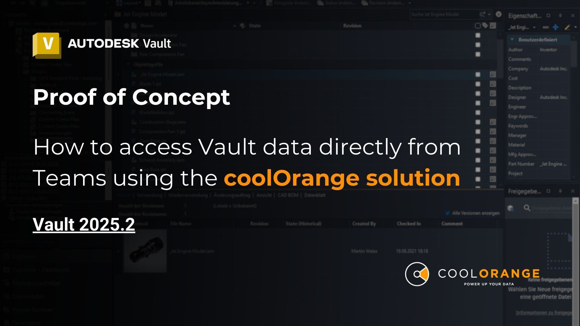 coolorange-access-vault-data